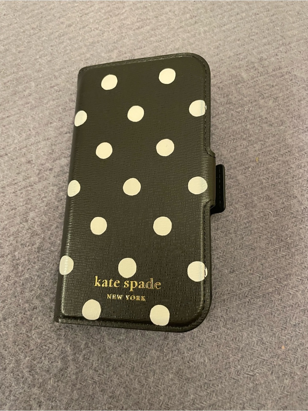 kate spade Black and White Polka Dot Folio Phone Case